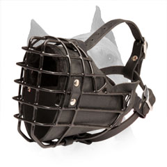 Wire Basket Dog Muzzle for Amstaff Easy Breathing