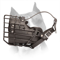 Amstaff Wire Cage Dog Muzzle with Rubber Layer