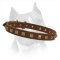 Fashionable Studded Leather Dog Collar For Amstaff Dog Breed