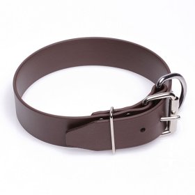 Extra Wide Brown Biothane Amstaff Collar