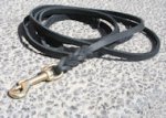 Soft Premium Leather Leash with Braided Ends 3/8" wide Amstaff