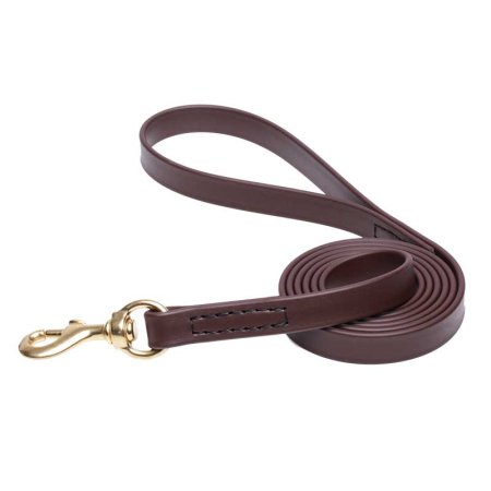 Brown Waterproof Amstaff Leash Made of Biothane