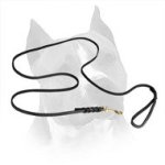 Marvelous Leather Amstaff Leash with Braided Ends