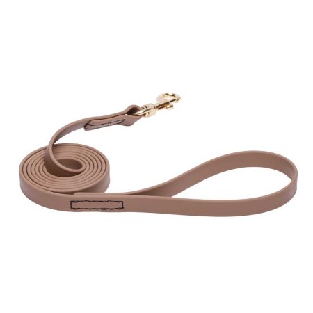 Khaki Waterproof Amstaff Leash Made of Biothane