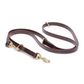 Multipurpose Brown Biothane Amstaff Leash for over 7 Different Activities