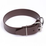 Extra Wide Brown Biothane Amstaff Collar