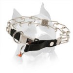 Stainless Steel Amstaff Prong Collar with Click Lock Buckle 1/8 inch (3.2 mm)