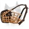K9 Leather Basket Dog Muzzle-Police Model