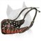 High Quality Leather Dog Muzzle With Tongues of Flame M77FL