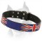 'Union Jack' Hand Painted Amstaff Leather Collar