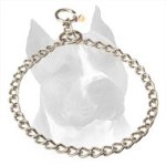 Upscale Steel Amstaff Choke Collar for Daily Activities - 3mm link diameter