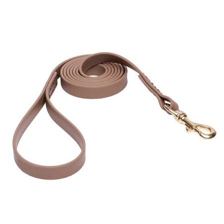 Khaki Waterproof Amstaff Leash Made of Biothane