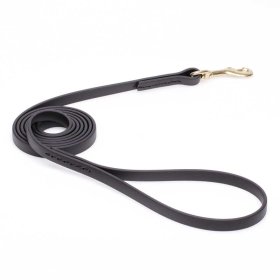 Black Biothane Amstaff Leash for Walking, Tracking