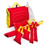 French Linen Amstaff Bite Training Set of 7 Tugs