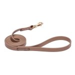 Khaki Waterproof Amstaff Leash Made of Biothane