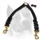 Fancy Leather Amstaff Coupler with Elegant French Braids