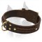 Wonderful Wide 2 Ply Leather Dog Collar For Amstaff Dog Breed