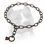 Amstaff Black Stainless Steel Choke Collar - 3mm link diameter