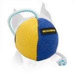 Amstaff Breed French Linen Bite Dog Toy on a String