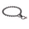 "Fur Protector" Black Stainless Steel Amstaff Choke Collar - 1/6 inch (4 mm) wire diameter