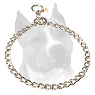 Upscale Steel Amstaff Choke Collar for Daily Activities - 3mm link diameter