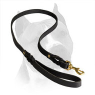 Exquisite Braided Leather Amstaff Leash for Walking and Tracking