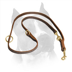 Leather Amstaff Leash for Different Activities