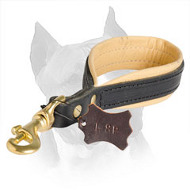 Amstaff Buddy Belt Short Leather Traffic Dog Lead