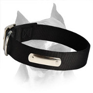Order Now 2 Ply Amstaff Nylon Dog Collar With Name Tag