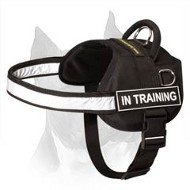 Reflective Amstaff Breed Nylon Dog Harness For Easy Tracking