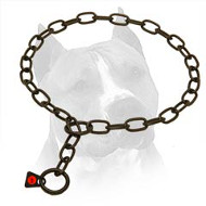 Amstaff Black Stainless Steel Choke Collar - 3mm link diameter