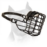 Amstaff Wire Dog Muzzle For Winter Season With Black Rubber Cover