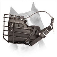 Rubber Covered Amstaff Wire Basket Dog Muzzle