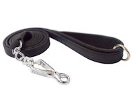 BUY Canine Flat Leather Leash 3/4" 6FT + quick release snap hook