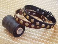 Leather Special Dog Collar With Circles