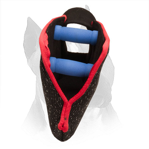 French Linen Amstaff Bite Builder with Round Padded Handles