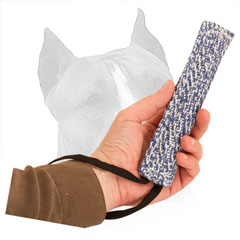 French Linen Bite Amstaff Tug with Nylon Loop