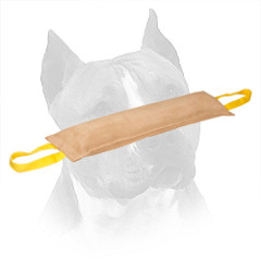 Amstaff Leather Training Tug for Bite Angle Improving