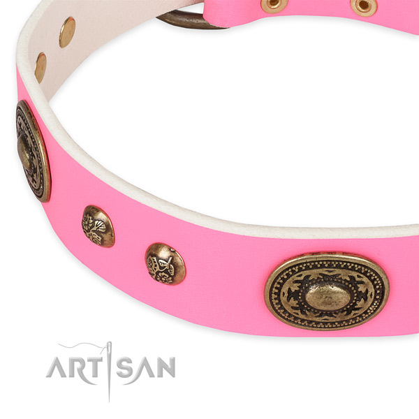 Stylish design leather collar for your stylish pet