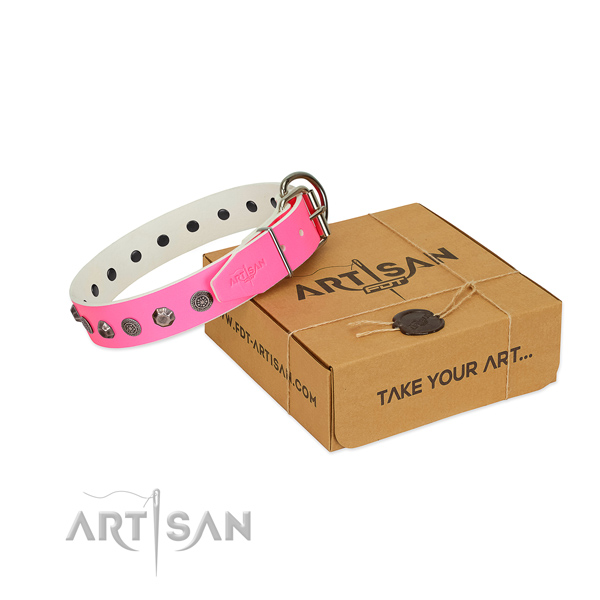 pink dog collar