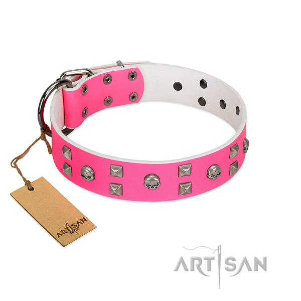 Best quality leather dog collar for comfy wearing