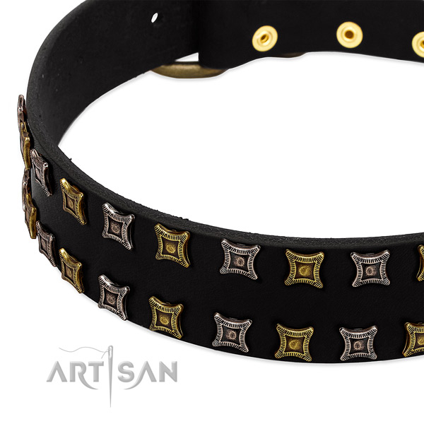 Best quality natural leather dog collar for your stylish dog