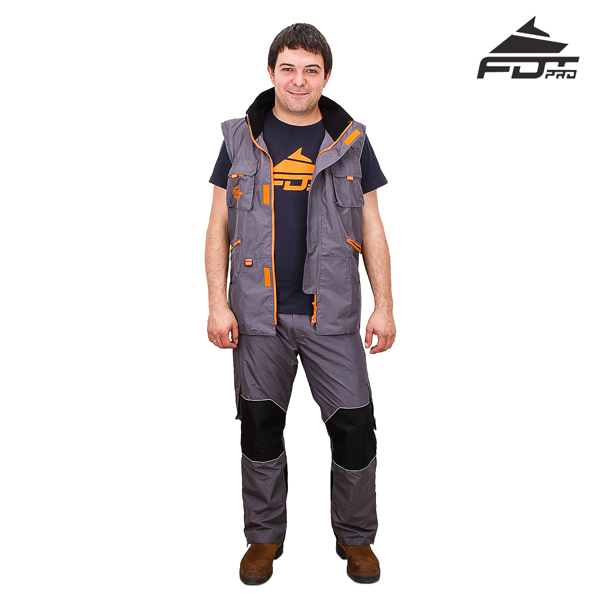 Any Weather Dog Trainer Suit Grey Color from FDT Wear