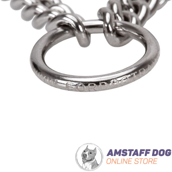 Premium-quality chrome plated pinch collar for poorly behaved dogs