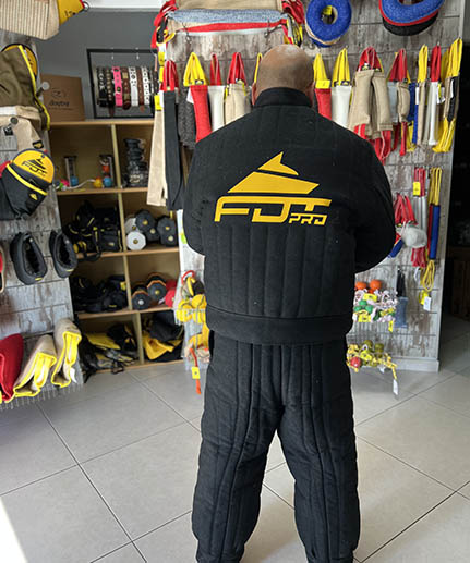 amstaff quality dog bite suit FDT black