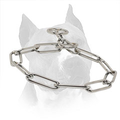 Metal Amstaff Slip Collar With Fur Saving Links