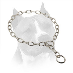 Steel Slip Collar For Amstaff with Chrome Plated Links