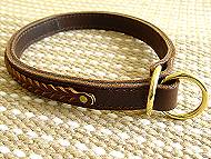 Gorgeous Wide 2 Ply Leather Choke Dog Collar - Fashion Exclusive