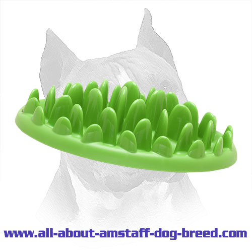 Get Plastic Interactive Amstaff Feeder Grass Shaped