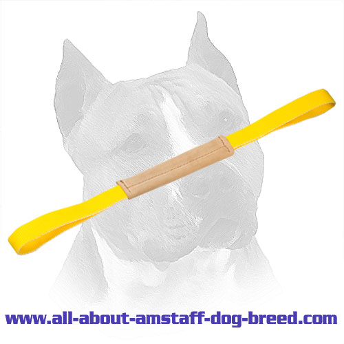 Gentle Leather Amstaff Pocket Toy with Two Handles